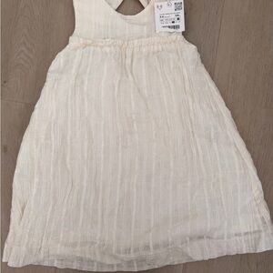 Cream Textured Summer Dress